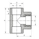 Тройник ВР 32x3/4F PPR Koer K0106.PRO
