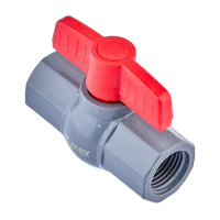 Кран шаровой Plamix PVF-1/2" FF PVC