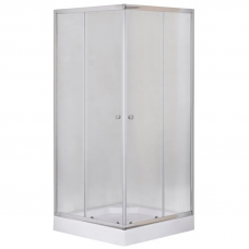 Душова кабіна з низьким піддоном Mixxus CUBIC SCT01-90x90x195-FB CHROME матове скло 4мм