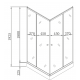 Душова кабіна з низьким піддоном Mixxus CUBIC SCT01-90x90x195-FB CHROME матове скло 4мм