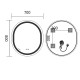 Зеркало Mixxus Premium ELLIPSE MV05-80x70-REVERSE (LED Touch, Anti-fog, димер (3-6,5kK))