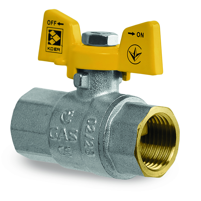 Кран шаровый Koer KG.207 - 3/4" FF ГГБ (газ)