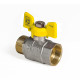 Кран шаровой KOER KR.218.G - 1" FM ГШМ YELLOW, ручка "бабочка" желтая