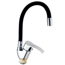 Смеситель для кухни Mixxus YUB4-279 Reflector Black с черным силиконовым изливом