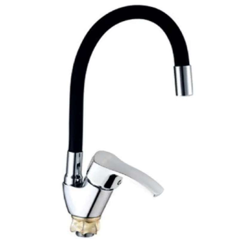 Смеситель для кухни Mixxus YUB4-279 Reflector Black с черным силиконовым изливом
