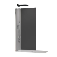 Душова перегородка Koer SR SP02-100x200-TR-01 Walk-In прозоре скло Easy Clean 8мм, хром (KR53