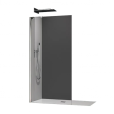 Душова перегородка Koer SR SP02-100x200-TR-01 Walk-In прозоре скло Easy Clean 8мм, хром (KR53