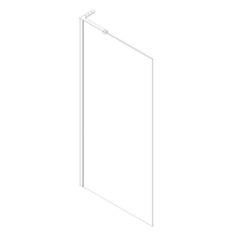 Душова перегородка Koer SR SP02-100x200-TR-01 Walk-In прозоре скло Easy Clean 8мм, хром (KR53