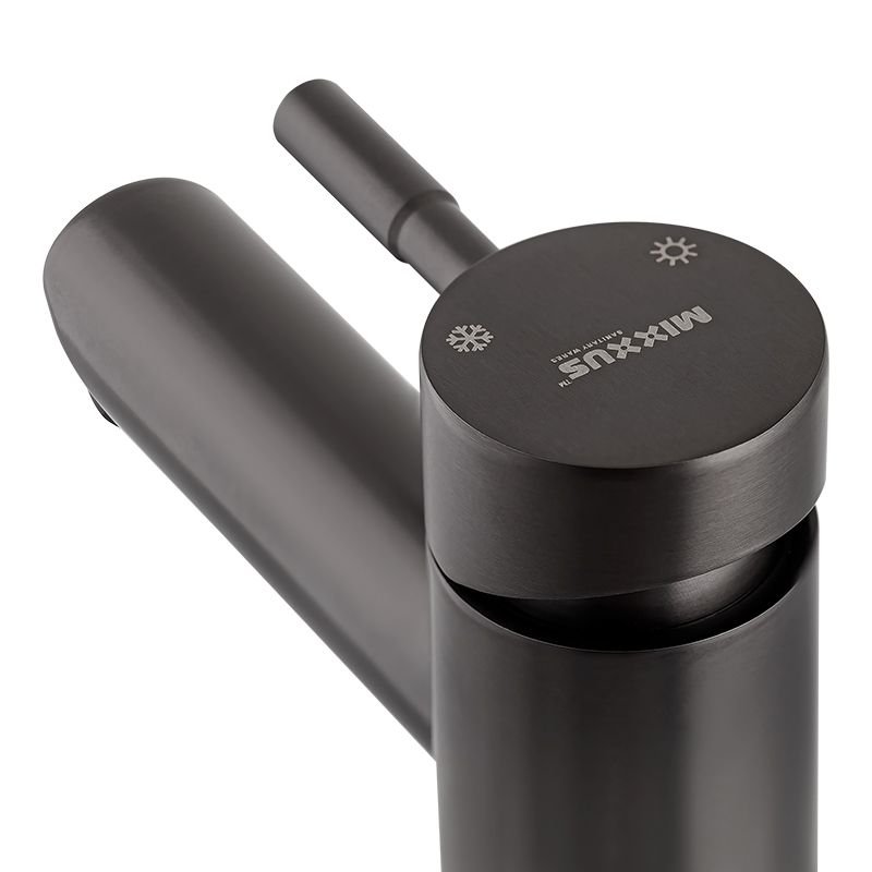 Смеситель для умывальника Mixxus SUS-001-A graphite из нерж. стали SUS304