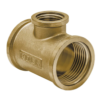 Трійник редукційний 3/4"x1/2"x3/4" ВВВ Koer .T080608F.WN (без нікелю)