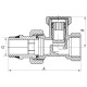 Вентиль 1/2x1/2 "антипротечка" Koer KR.904-Gi