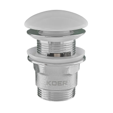 Донний клапан для умивальника з переливом Koer PW-03-11 1 1/4'' (кнопка)