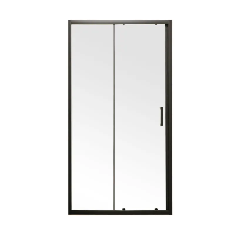 Двері в нішу Mixxus Premium DIVERSE SD01-120x185-TR Чорний прозоре скло 5мм
