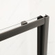 Двері в нішу Mixxus Premium DIVERSE SD01-120x185-TR Чорний прозоре скло 5мм