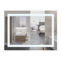 Дзеркало Mixxus WARM MR02-90x70-CASE з LED Touch, Anti-fog, димером, рег. яскравості, годинником