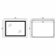 Дзеркало Mixxus WARM MR02-90x70-CASE з LED Touch, Anti-fog, димером, рег. яскравості, годинником