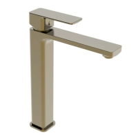 Смеситель для умывальника высокий Haiba KUBUS 001 (HIGH) BRUSHED GOLD