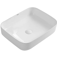 Раковина накладная MIXXUS PREMIUM DIVERSE-0110 MARBLE-BLACK 500х390х130mm