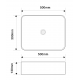 Раковина накладная MIXXUS PREMIUM DIVERSE-0110 MARBLE-BLACK 500х390х130mm