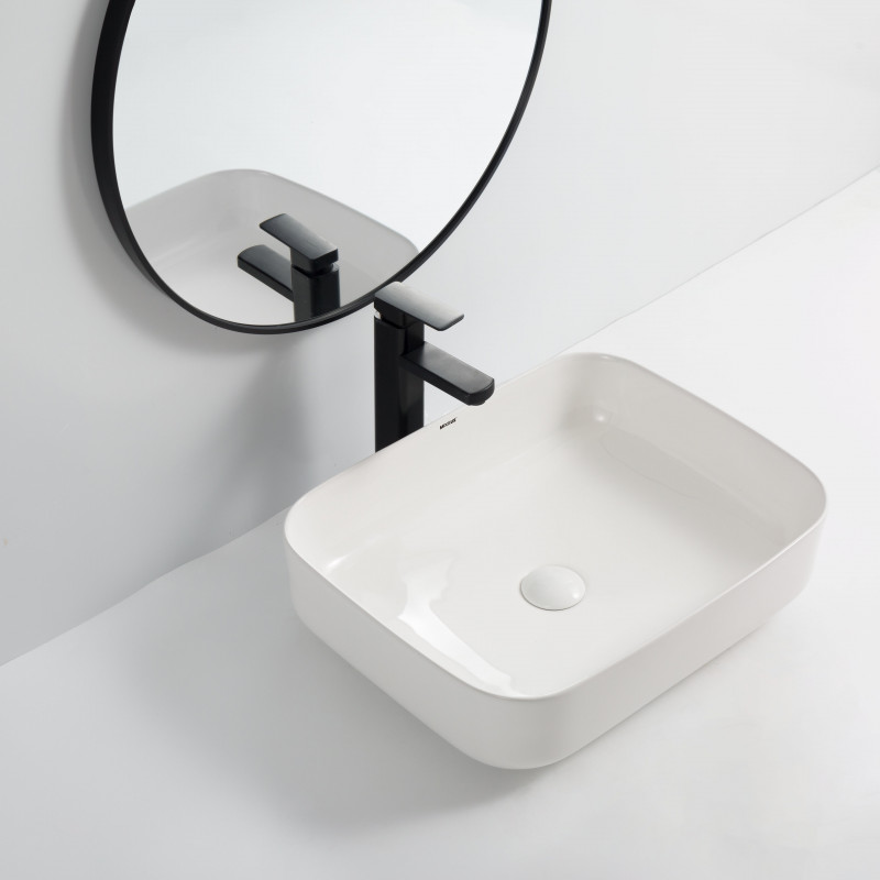 Раковина накладная MIXXUS PREMIUM DIVERSE-0110 MARBLE-BLACK 500х390х130mm
