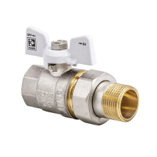 Кран з американкою 1" (Koer KR.227.W) білий