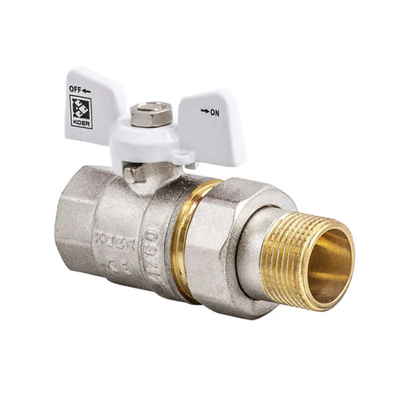 Кран с американкой 1" (Koer KR.227.W) белый