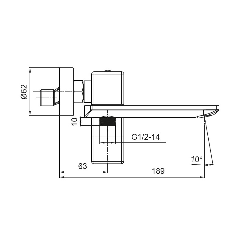 Смеситель для ванны с коротким изливом Koer KB-41010-05 (Цвет черный)