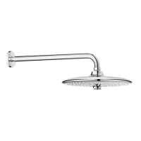 Верхний душ с настенным кронштейном Grohe Euphoria