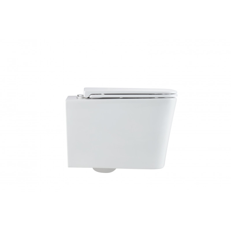 Унітаз підвісний Mixxus Premium Quadro-0302-R 530x360x365мм, система змиву Rimless
