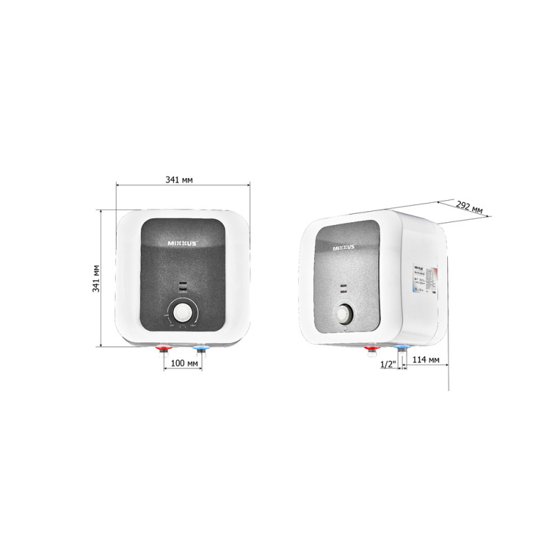 Водонагреватель "Над мойкой" MIXXUS EWH-1110 SMALL OVER накопительный 10 л, мокрый тен 1,5 kW (WH06
