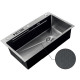 Мойка Mixxus Premium MH7545-SET-05 MICRO DECOR NANO-BLACK (3.0/0.8) комплект (графит)