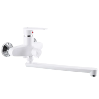 Смеситель для ванны Plamix Oscar-006 Euro Белый (без шланга и лейки)