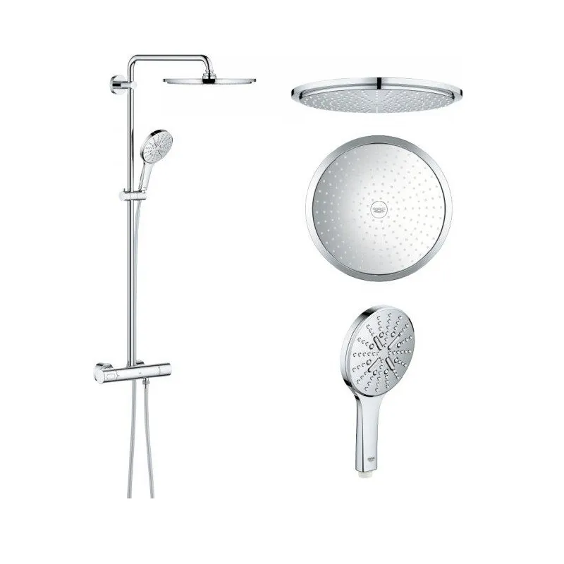 Душова система з термостатом для настінного монтажу Grohe Rainshower Smartactive 310