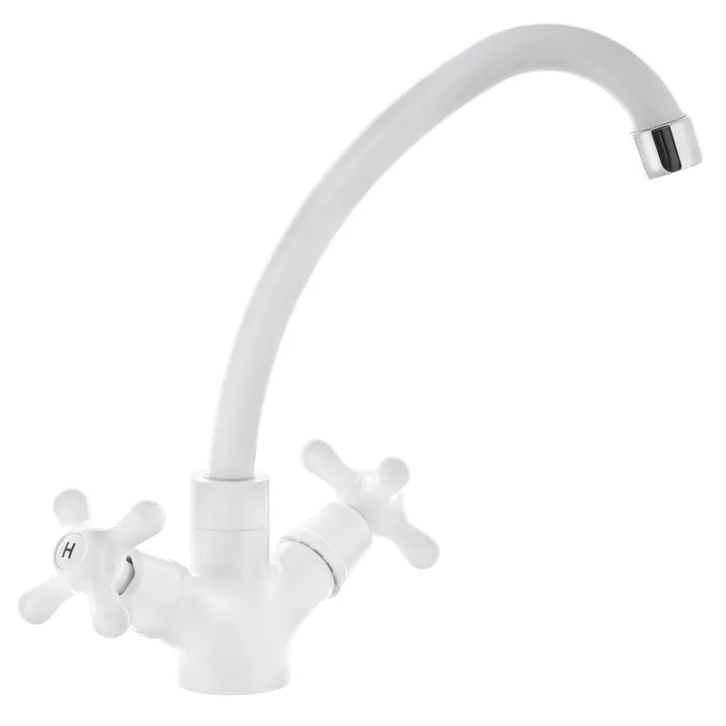 Смеситель на кухню Plamix Amax-271 Белый (без подводки)