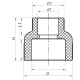 Муфта редукционная ВВ 75x40 PPR Koer K0208.PRO