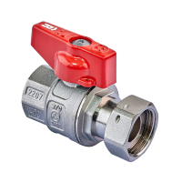 Кран шаровый прямой Н/Г Roho R115-075 -3/4"х3/4" ВВ, ручка "бабочка" красная