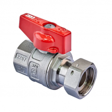 Кран кульовий прямий Н/Г Roho R115-075 -3/4"х3/4" ВВ, ручка "метелик" червона