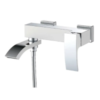 Смеситель для ванны Koer KB-41007-04 с коротким изливом (Цвет хром+белый)