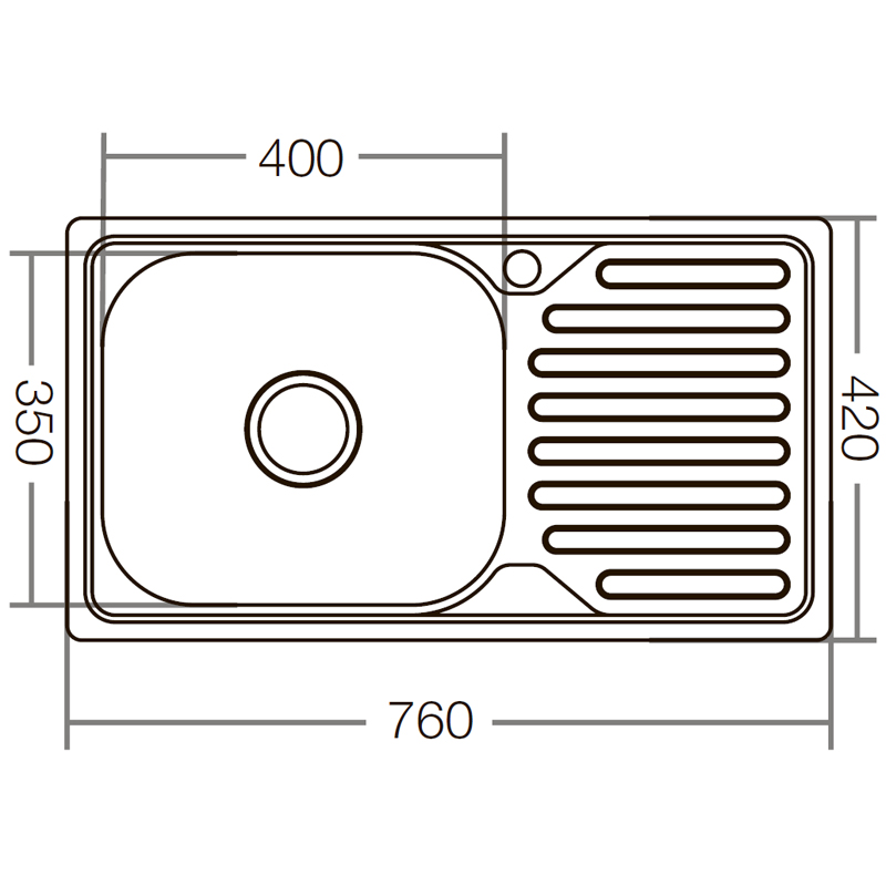 Мийка кухонна Zerix Z7642-08-180E (Satin)