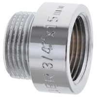 Удлинитель 3/4"-15мм (хром) Koer KF.E08-15.CHR