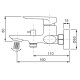 Смеситель для ванны с коротким изливом Koer KB-40028-01