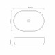 Раковина накладная MIXXUS PREMIUM ELLIPSE-0105 MARBLE-BLACK 600х400х150mm