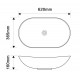 Раковина накладная Mixxus Premium WAVE-0105 WHITE-BLACK 620х360х160mm