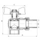 Кран с американкой 1/2" (Koer KR.228) угловой