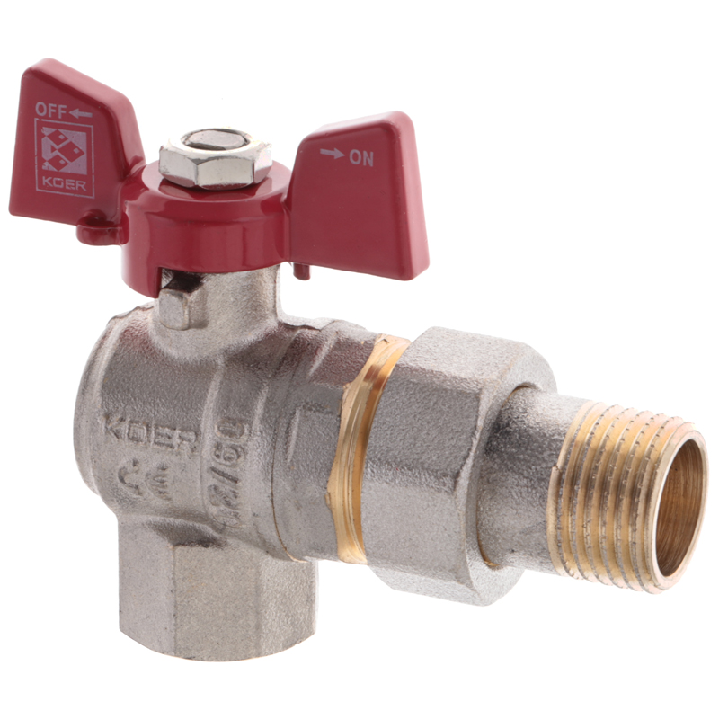 Кран с американкой 1/2" (Koer KR.228) угловой