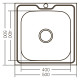 Кухонная мойка накладная Zerix Z5050-06-160E (Satin)