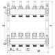 Коллекторный блок с расxодомерами Europroduct EP.S1110-06 1"x6