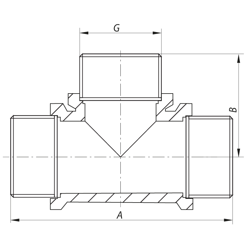 Трійник 1/2'' ННН Koer KF.T06M