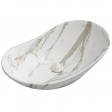 Раковина накладна MIXXUS PREMIUM WAVE-0105 MARBLE 620х360х160mm