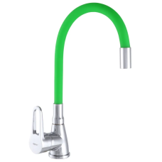 Смеситель для кухни Zerix SOP7 045 с зеленым гибким изливом